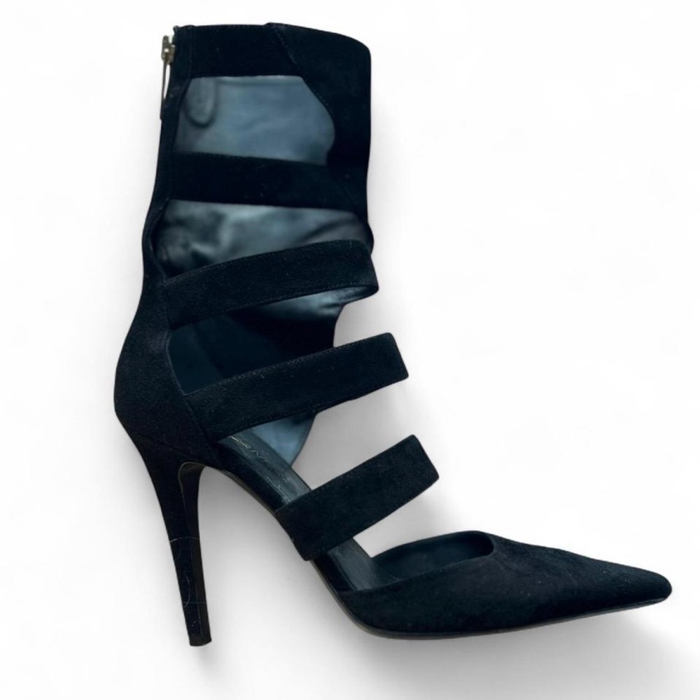 Tamara Mellon Black Suede Strappy Heels Size 36 - Picture 4 of 9